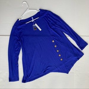 Knitwear Asymmetry Tunic  blouse VIISHOW -Size 2XL -Rayon -Spandex